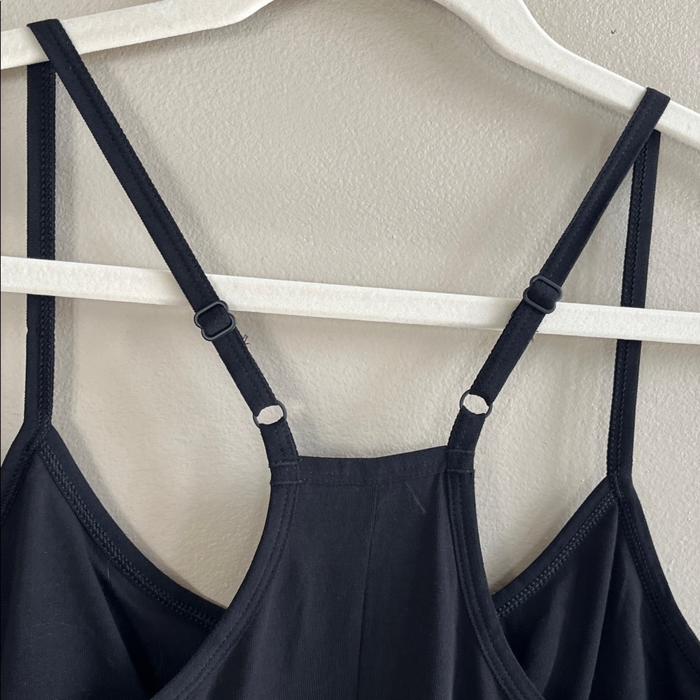 Pact Organic Cotton Cool Stretch Lounge Black Racerback Jumpsuit size medium - Picture 15 of 16